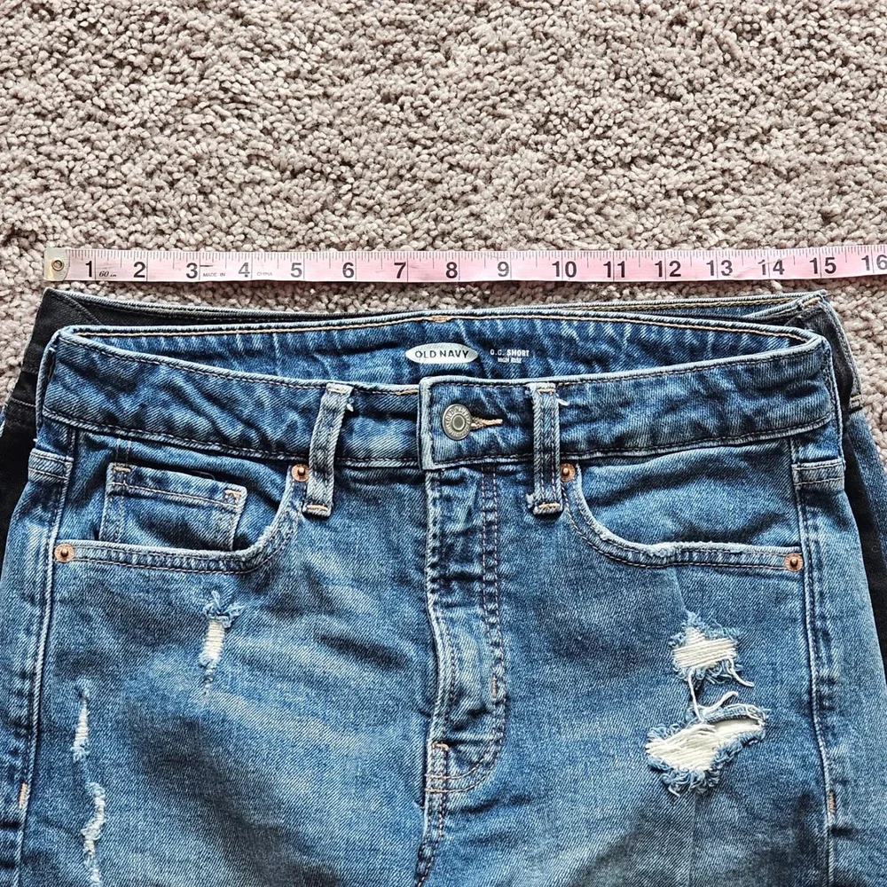 Old Navy Denim Shorts Lot of 3 Size 4 Distressed Cuffed Boyfriend OG Stretch
